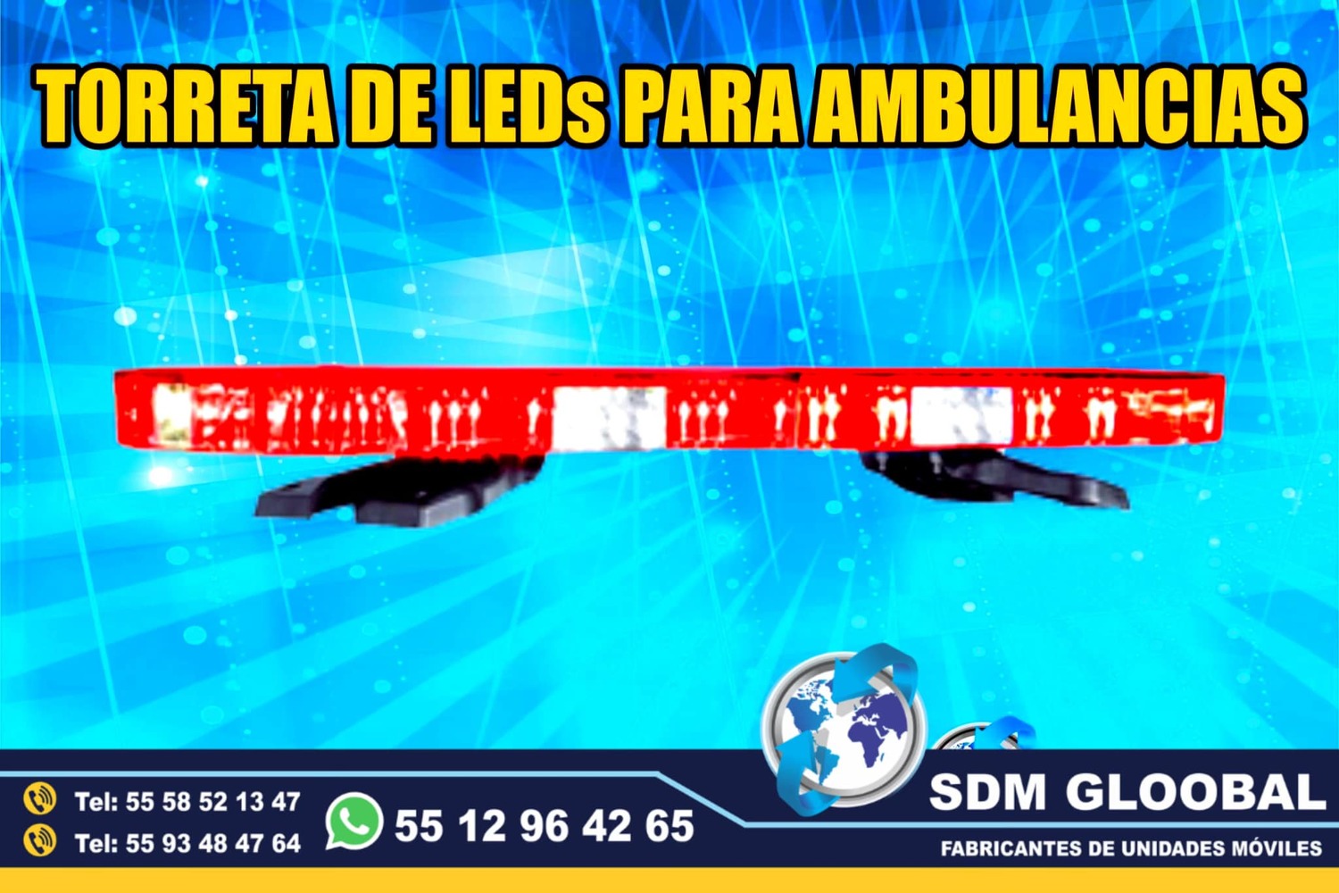 Venta de Torreta de Leds para patrullas rojo Federal Signal