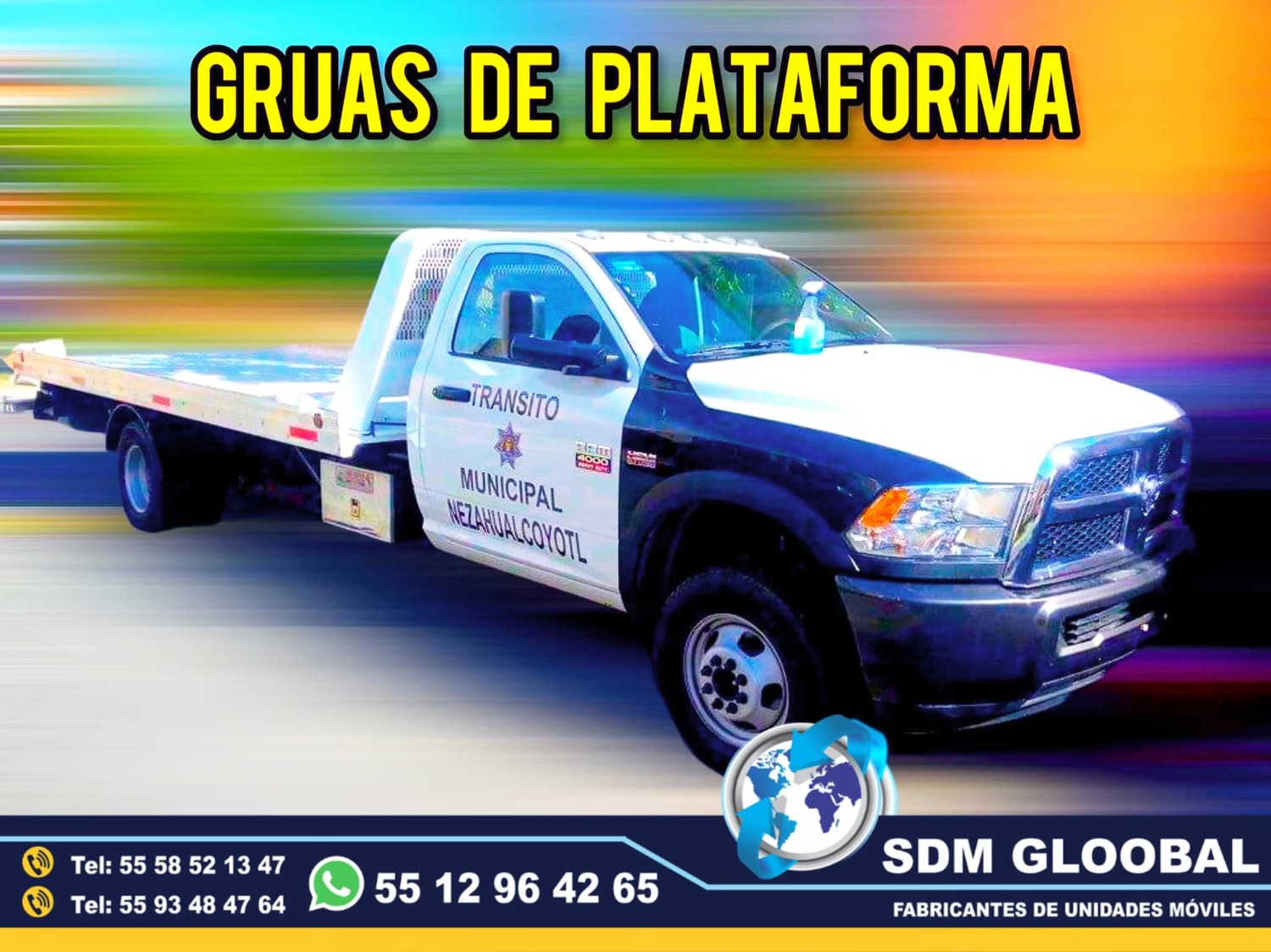 Fabrica de Gruas de Plataforma para Transito Municipal y Estatal