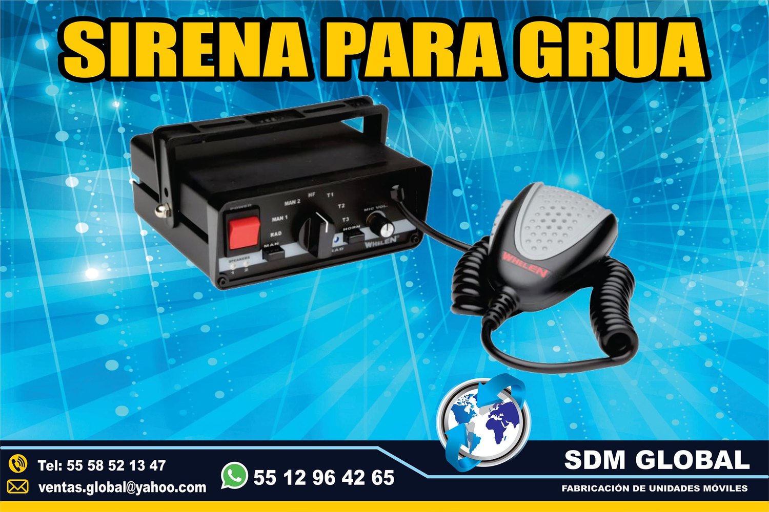 VENTA DE SIRENA MARCA WHELEN para gruas           <br>